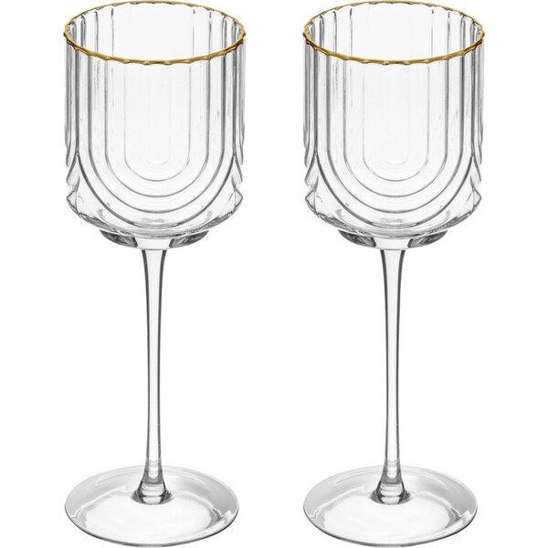 2pc Tempa Florence 350ml Stemmed Wine Glass Set Drinking Cocktail Glasses Clear