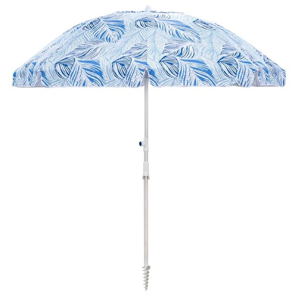 Porta Oceana Coastal Palm 220cm Beach Umbrella Outdoor Protection Shade w/ Bag