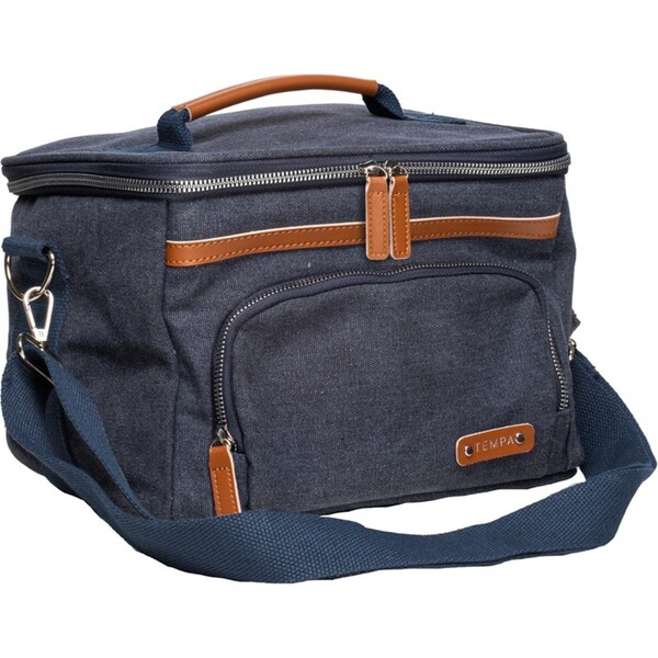 Tempa Kayce Adjustable Insulated 25cm Cotton Cooler Bag Outdoor Storage Navy