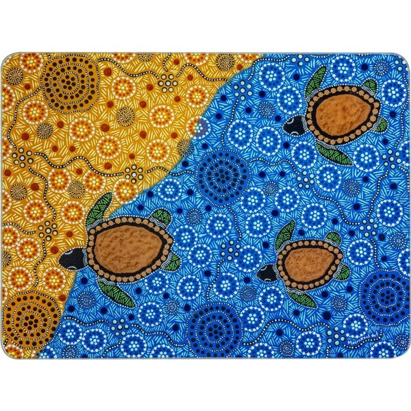 Ashdene Maarakool Art Turtles Dream 30x40cm Glass Surface Protector Placemat