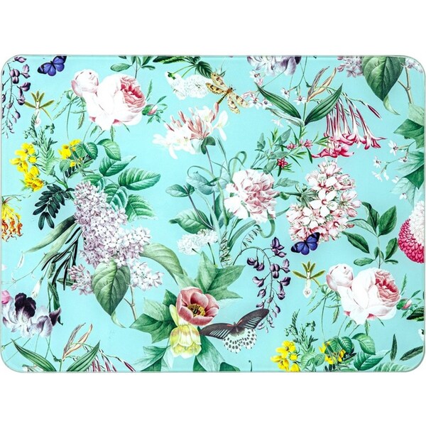 Ashdene Romantic Garden 30x40cm Glass Surface Protector Dining Table Placemat