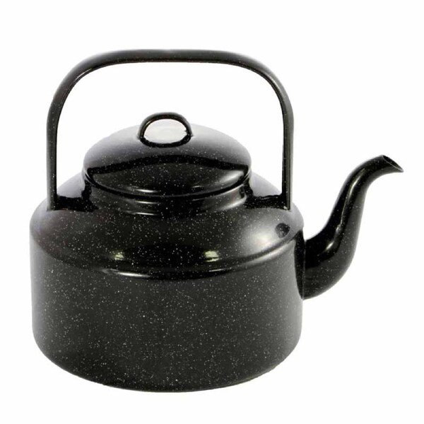 Country Vintage Style Falcon Enamel Black Kettle 2 Litre