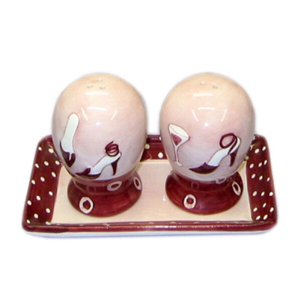 Collectable Novelty Kitchen Shoes on Tray Salt and Pepper Set