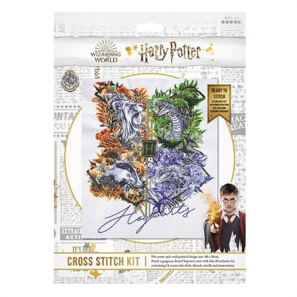 Wizarding World Harry Potter No Count Cross X Stitch Crests Kit