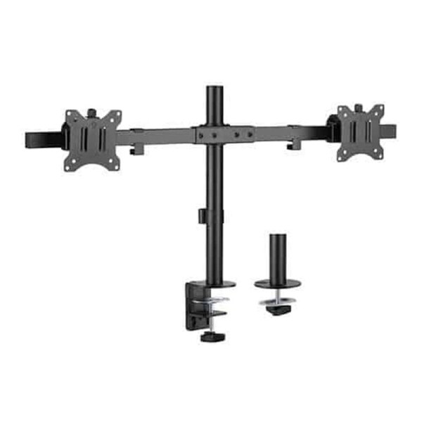 Brateck Pole Mount Dual-screen Monitor Fit Most 17'-32' Monitors, Up to 9kg per Screen Vesa 75x75/100x100 Monitors Arms and Stands - LDT57-C02