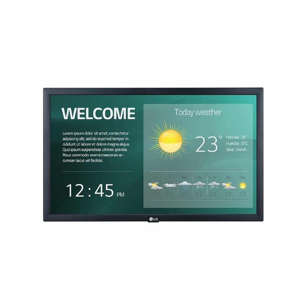 LG 22SM3G-B signage display Digital signage flat panel 54,6 cm (21.5") IPS Full HD Black Built-in processor