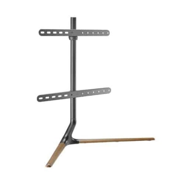 Brateck Modern Linear Tabletop TV Stand For 49'-70' TVs -- Matte Black & Walnut FS34-46F-02-B