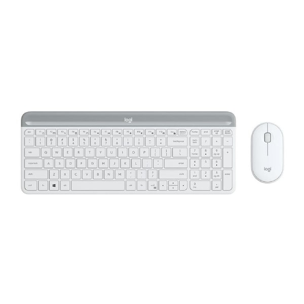 Logitech MK470 Slim keyboard RF Wireless Silver, White