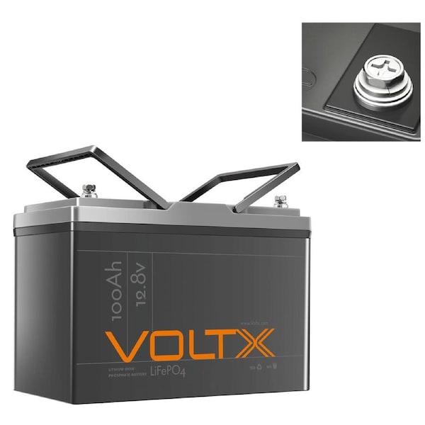 VoltX 12V 100Ah Lithium Battery 1280Wh Outdoor Camping RV