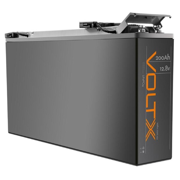 12V 200Ah Lithium Battery Slim – VoltX Compact Size 11cm Width, Deep Cycle for RV Use