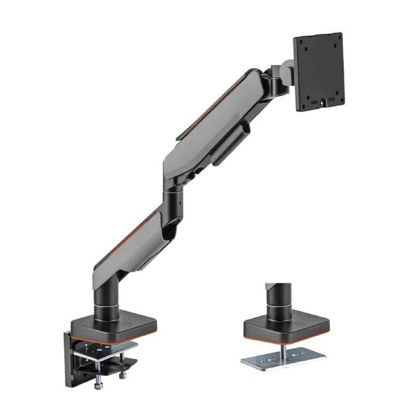 Brateck LDT61-C012-BG Single Heavy-Duty Gaming Monitor Arm Fit Most 17'-49' Monitor Up to 20KG VESA 75x75,100x100