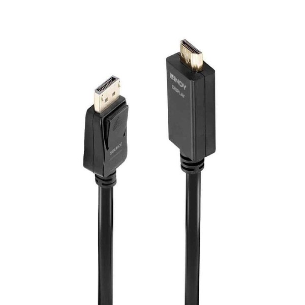 Lindy video cable adapter 1m DisplayPort HDMI Type A (Standard) Black