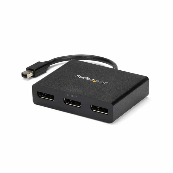 StarTech 3-Port Multi Monitor Adapter - Mini DisplayPort 1.2 to 3x DisplayPort MST Hub - Triple 1080p or Dual 4K 30Hz - mDP to DP MST for Windows Extended Desktop