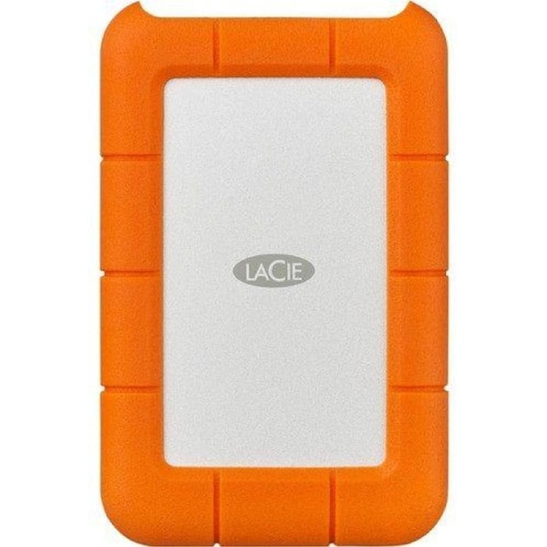 LaCie Rugged USB-C external hard drive 2TB Orange, Silver