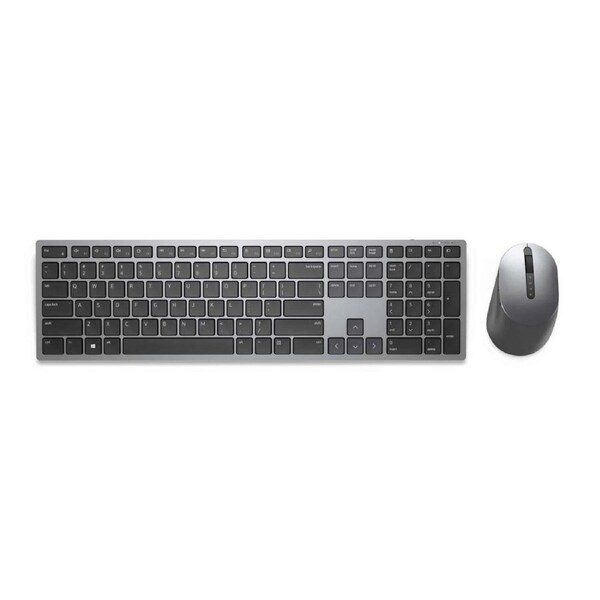 DELL KM7321W Premier Multi-Device Wireless Keyboard And Mouse Combo&nbsp; – Rechargable + Bluetooth QWERTY US English Grey, Titanium