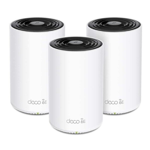 TP-Link Deco XE75 Pro (3-pack) Tri-band (2.4 GHz / 5 GHz / 6 GHz) Wi-Fi 6E (802.11ax) White Internal