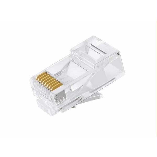 Astrotek ATP-8P8C-6: RJ45 connector 8P8C Network Plug 3 Prong Blade 3U gold plating - 50 Pcs