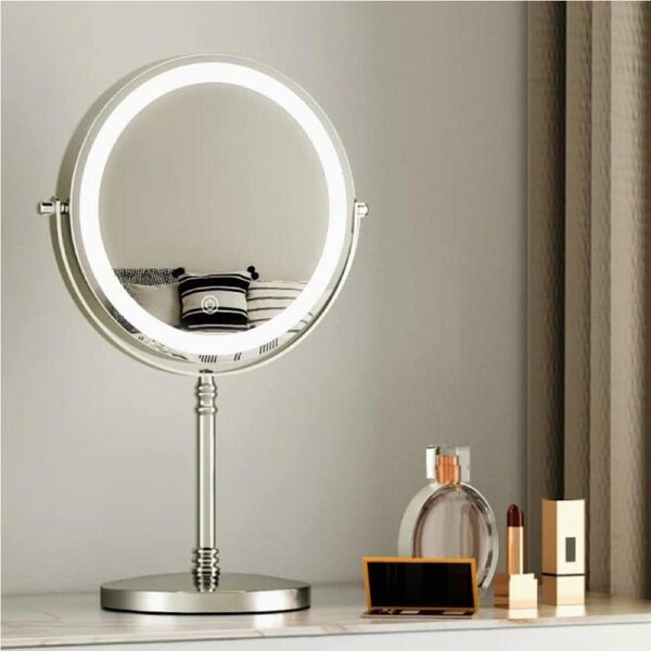Makeup Mirror LED Light Cosmetic Round 360° Rotation 10X Magnifying