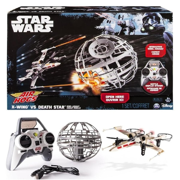Air Hogs Star Wars X-Wing vs. Death Star Rebel Assault RC Drone Plane Fighter