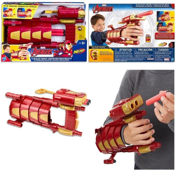 Avengers Marvel Iron Man Elite Slide Blast Armor With 2 Genuine Darts Play Gift