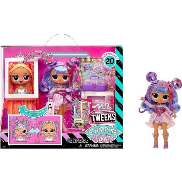 LOL Surprise Tweens Surprise Swap Buns-2-Braids Bailey Fashion Doll with 20+ Surprises