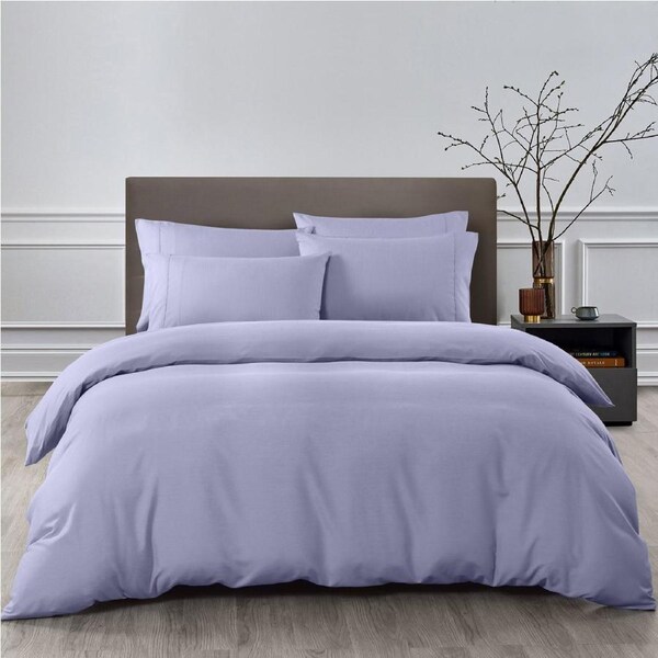 Royal Comfort 2000TC Quilt Cover Set Bamboo Cooling Hypoallergenic Breathable Lilac Grey / King
