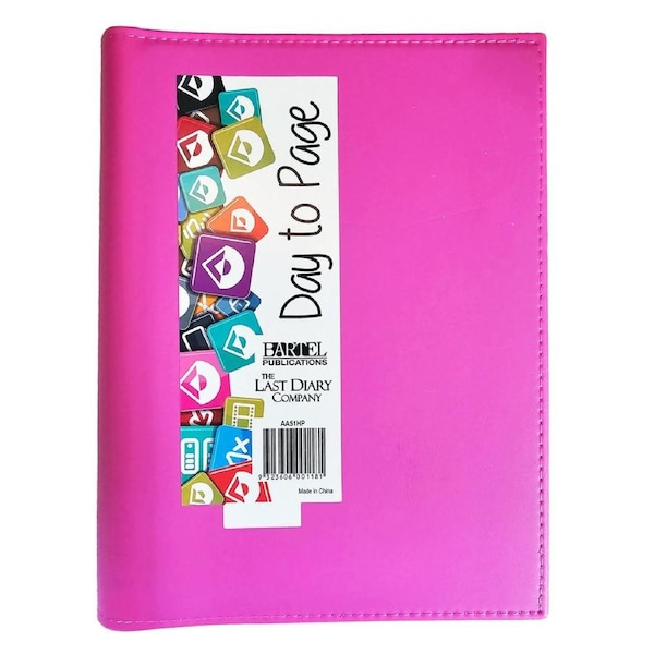 2026 Diary Ainsley A5 Day to Page Wiro Hot Pink Last Diary Company AA51HP