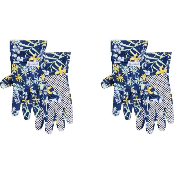 2x Ashdene Reflection Gardening Cotton Gloves Planting/Pruning Protection Mitt