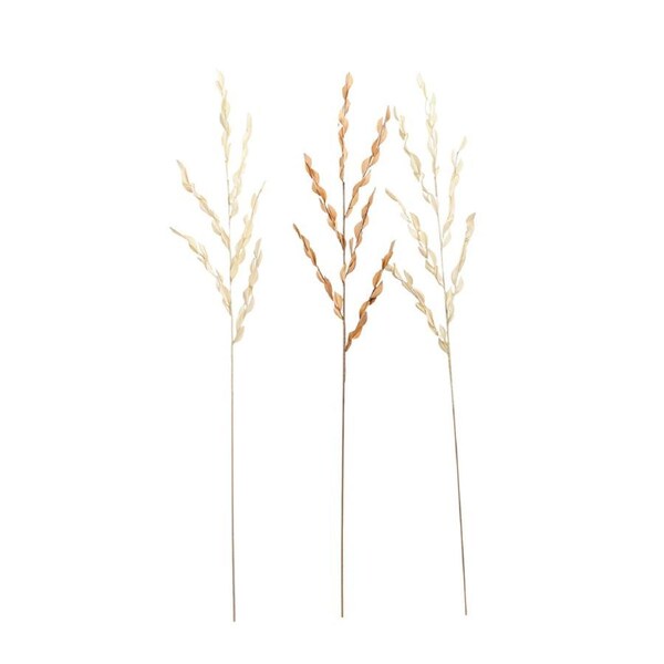 3pc Urban 90cm Dried Foliage Leaf w/ Branch Preserved Home Decor Display Natural