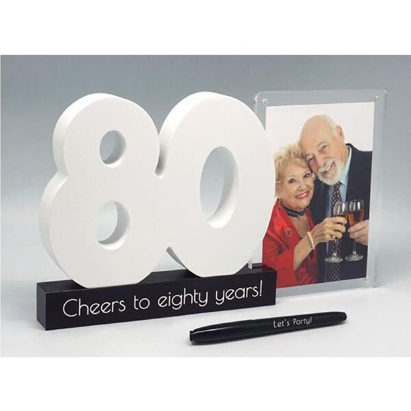 Signature Frame Celebration 80th Birthday, Guest Signatures, Gibson Gifts 20790