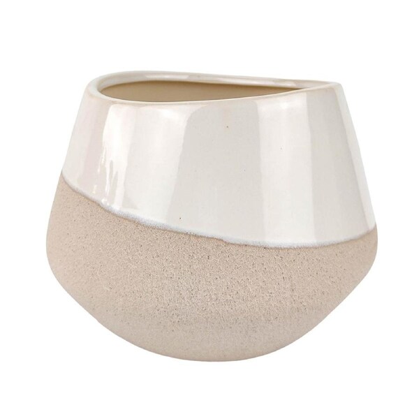 Urban 15cm Preston Ceramic Planter Garden Decor Plant Pot Medium White/Beige