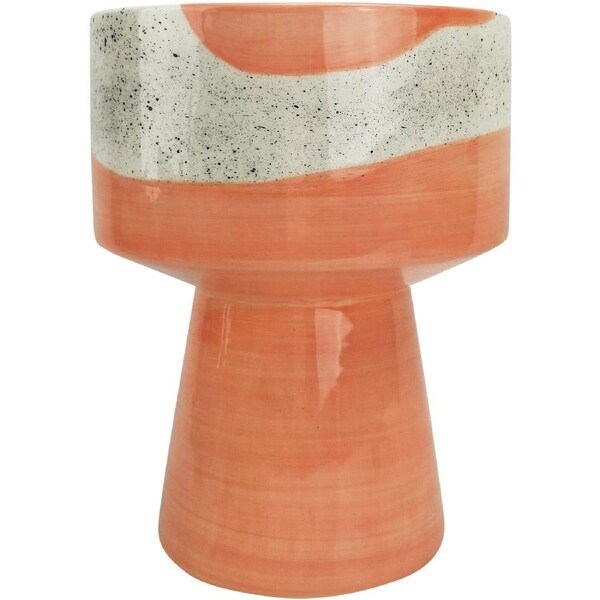 Urban Avery Dot 24cm Ceramic Plant Vase Outdoor/Indoor Flower Pot Display Pink