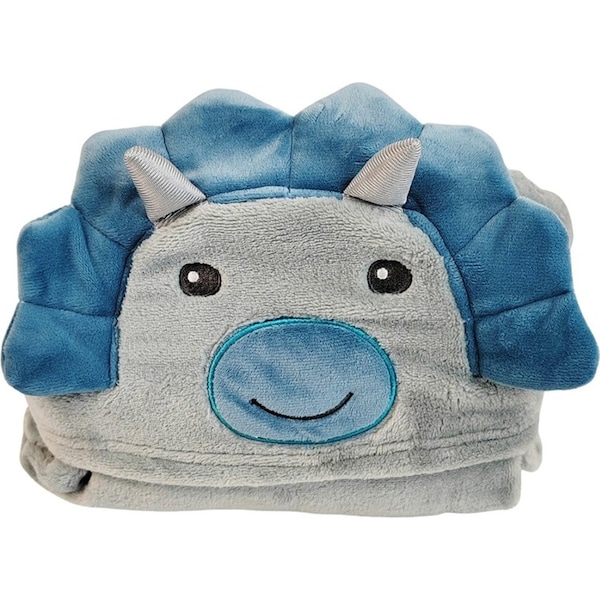 Urban Dinosaur 100x75cm Baby/Infant Sleep Cuddle Wrap Blanket w/Animal Hood Teal