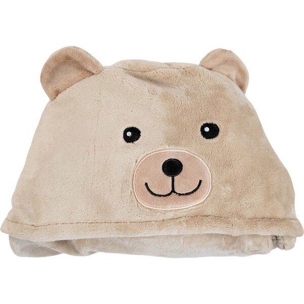 Urban Bear 100x75cm Baby/Infant Wrap Blanket Sleeping Cuddle w/Animal Hood Beige