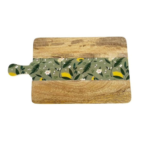 Urban 40cm Evergreen Mango Wood Serving/Chopping Board Kitchen Natural/Green