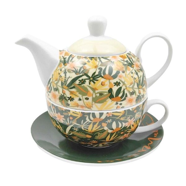 Urban 19cm Cassia Ceramic Pot/Cup Best Mum Ever Tea For One Drinkware Floral