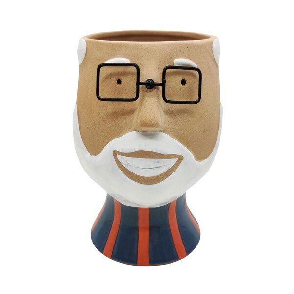 Urban 16cm Grandpa Ceramic Planter Home/Garden Decor Plant/Flower Pot Dark Blue