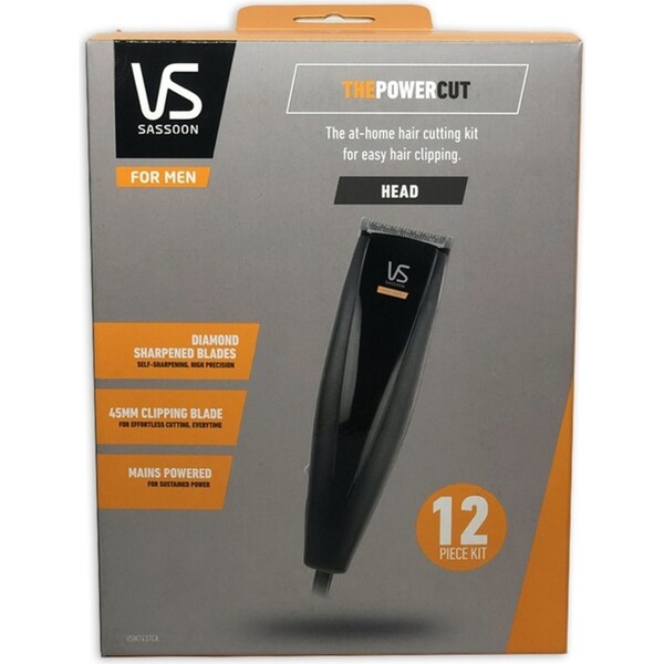 12pc VS Sassoon For Men The Power Cut Electric Clippers Head Hair Cutting Kit