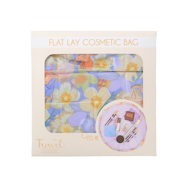 Splosh Travel By Splosh Bird Flat Lay Drawstring Cosmetic Bag w/Pocket 20x20cm