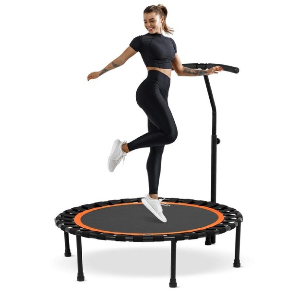 ADVWIN 50-inch Mini Trampoline Fitness Rebounder for Adults and Kids Max Load 150kg Orange
