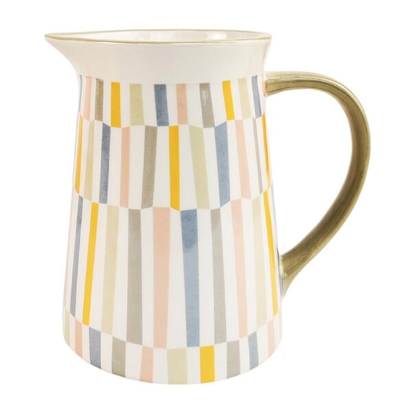 Urban Maldon Stripe 16cm Ceramic Jug/Utensil Cutlery Holder Pitcher Home/Kitchen