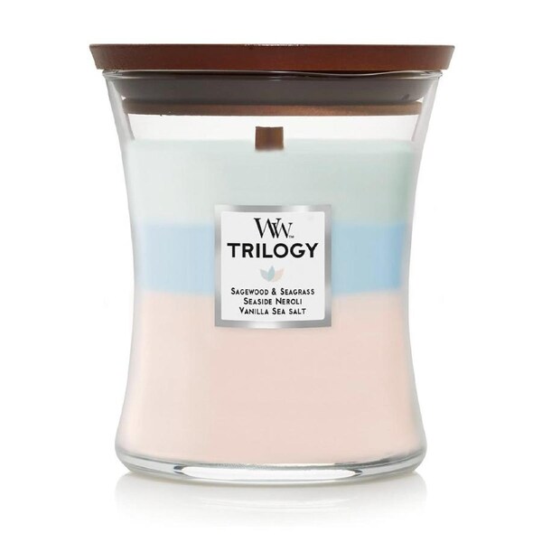 WoodWick 274g Scented Home Fragrance Soy Wax Candle w/Lid Oceanic Trilogy Medium