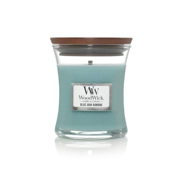 WoodWick 85g Scented Home Fragrance Soy Wax Candle Blue Java Banana Mini Blue
