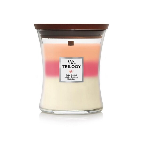 WoodWick 274g Scented Fragrance Soy Wax Candle Blooming Orchard Trilogy Medium