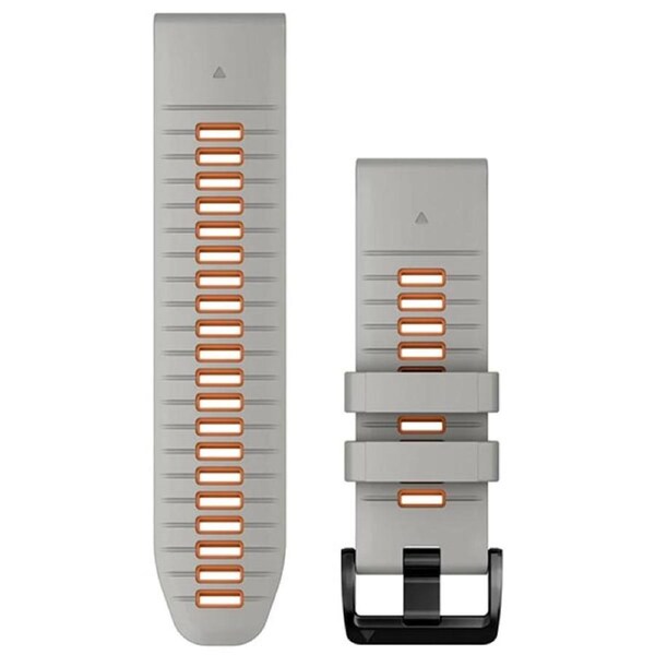 Garmin QuickFit 26 Silicone Watch Band Grey/Orange