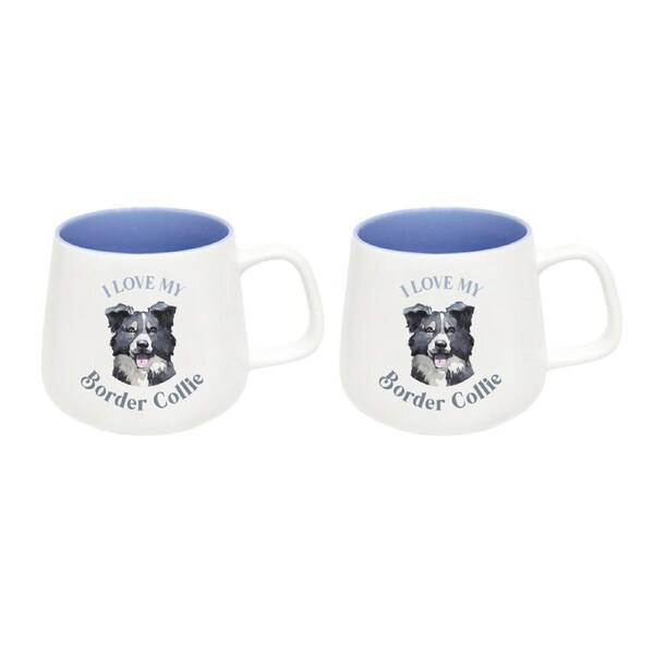 2x Splosh I Love My Border Collie 12cm Dog Hot/Cold Beverage Drink Ceramic Mug