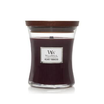 WoodWick 274g Scented Home Fragrance Soy Wax Candle Velvet Tobacco Medium  Brown