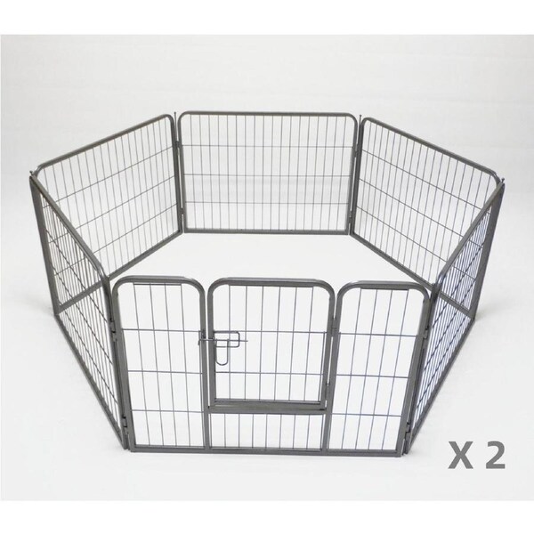 YES4PETS 2 X 6 Panel 60 cm Heavy Duty Pet Dog Puppy Cat Rabbit Exercise Playpen Fence