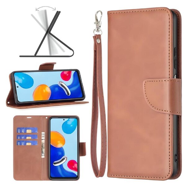 For Google Pixel 8 Pro 5G Case, Lambskin Texture PU Leather Wallet Cover, Brown