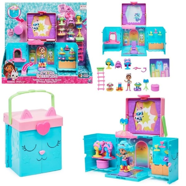 Gabby's Dollhouse Girl Dress-Up Closet Doll House World Preschool New Toy Play